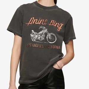 Anine Bing Black Graphic Tee